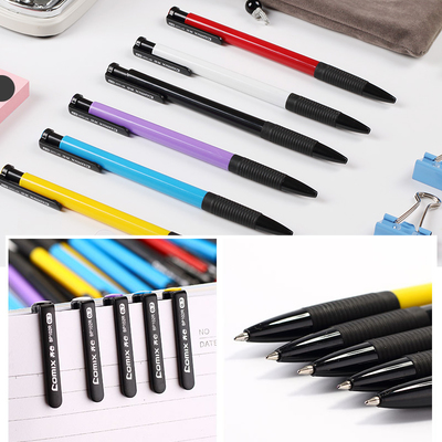 辦公學(xué)習(xí)首選 齊心藍(lán)色按動(dòng)圓珠筆，批發(fā)免郵，品質(zhì)無(wú)憂